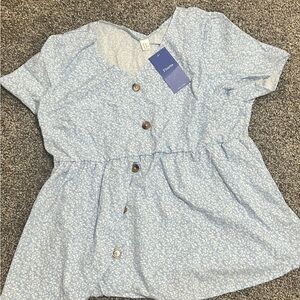 Floral Button-Up Blouse